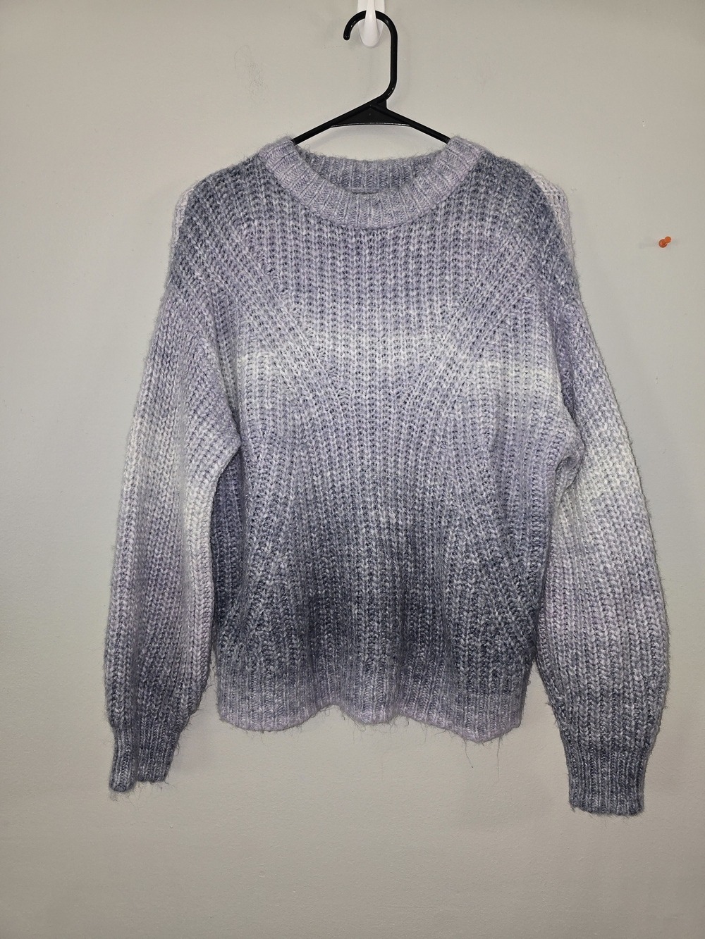 a new day Lavender and Gray Gradient Crewneck Sweater